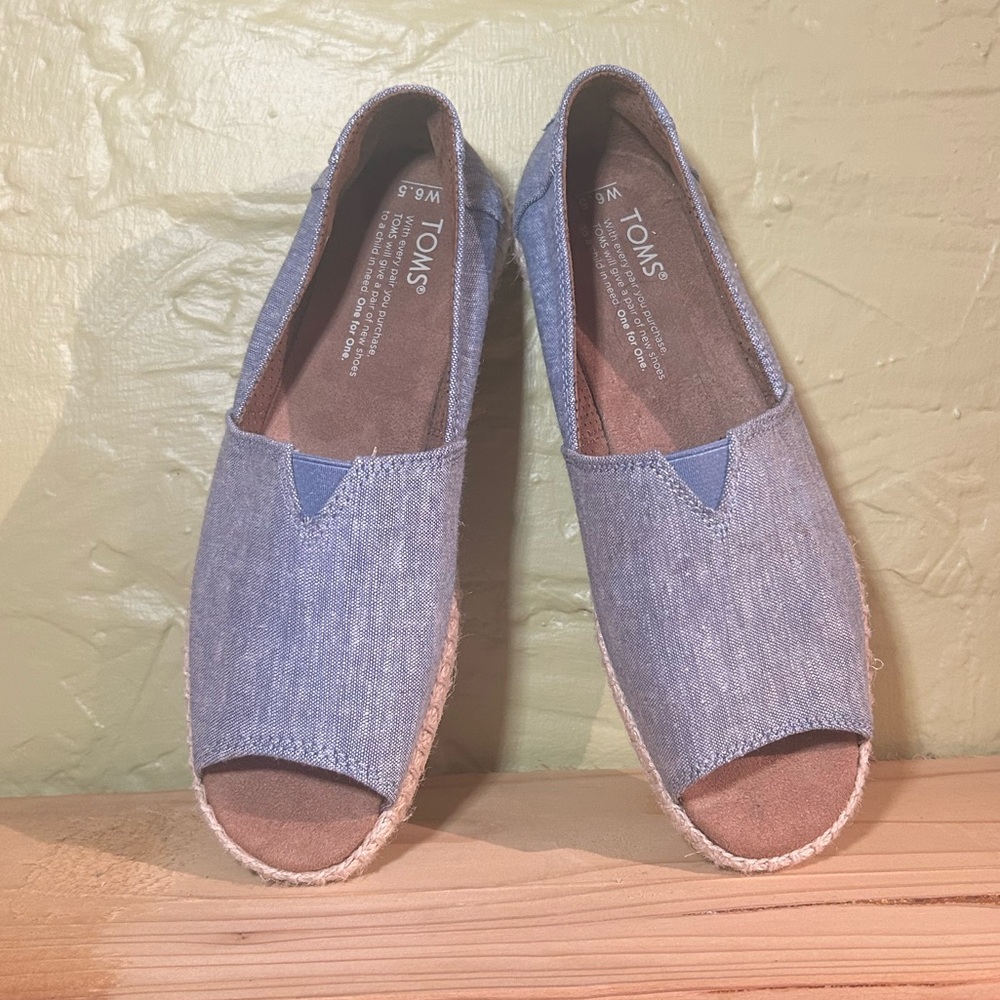 TOMS Denim Blue Slip-On Shoes